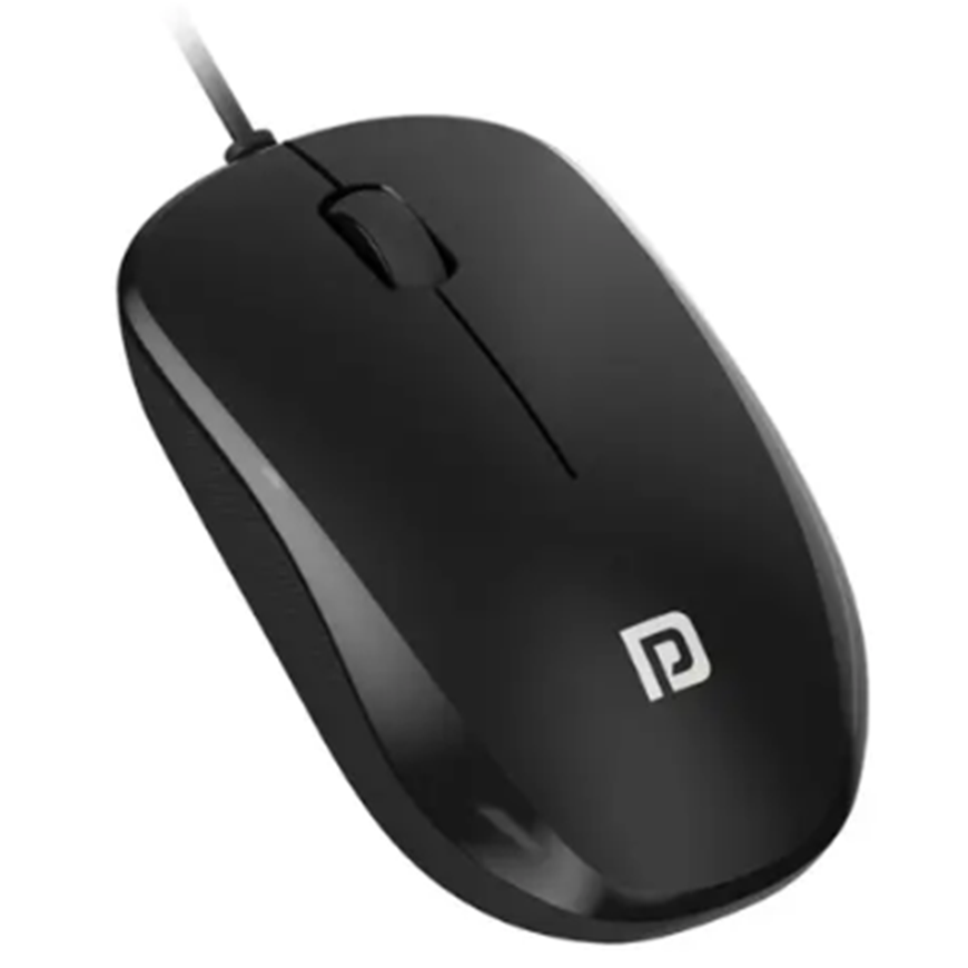 Picture of Portronics Toad 102 Wired Mouse with 3 Buttons, Clickable Scroll Wheel, High Precision 1200 DPI Optical Sensor, 1.5m Long Cable, Ergonomic Ambidextrous Design for PC And Laptop (Black)